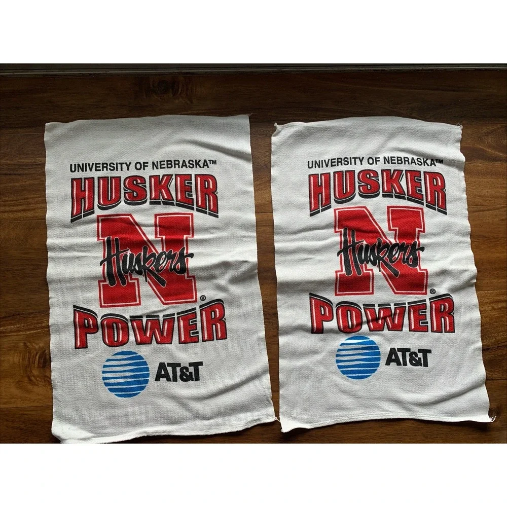 New vintage husker Nebraska husker cornhuskers partner with AT&T hand towels